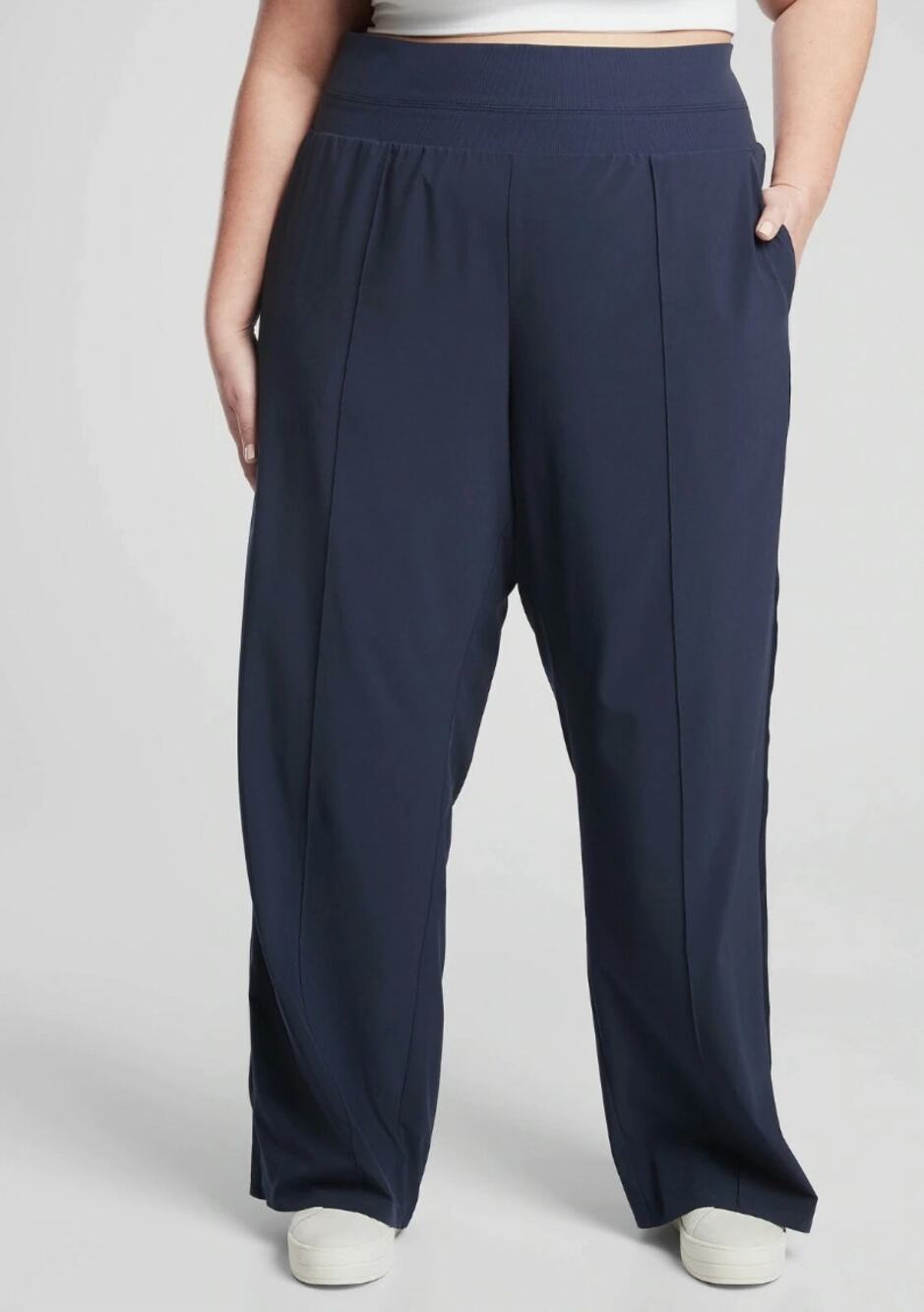 Athleta Nolita Wide Leg Pant Navy Blue Size 20 EUC